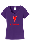 Pontiac Ladies Short sleeve V-neck Gildan T-shirt