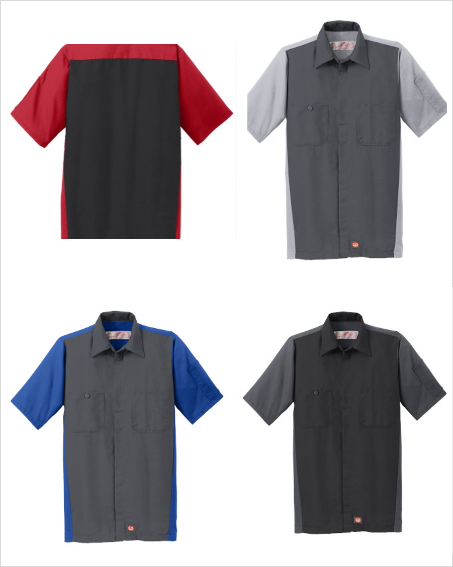 Oldsmobile Service Red Kap Short Sleeve Two-Tone Mechanic Shirt –