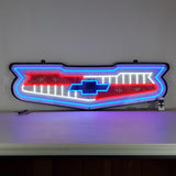 1957 Chevy Emblem Chevrolet Grille LED Flex-Neon Sign in Steel Can