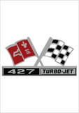 Chevrolet 427 Turbo Jet Air Cleaner Cross Flags T-shirt