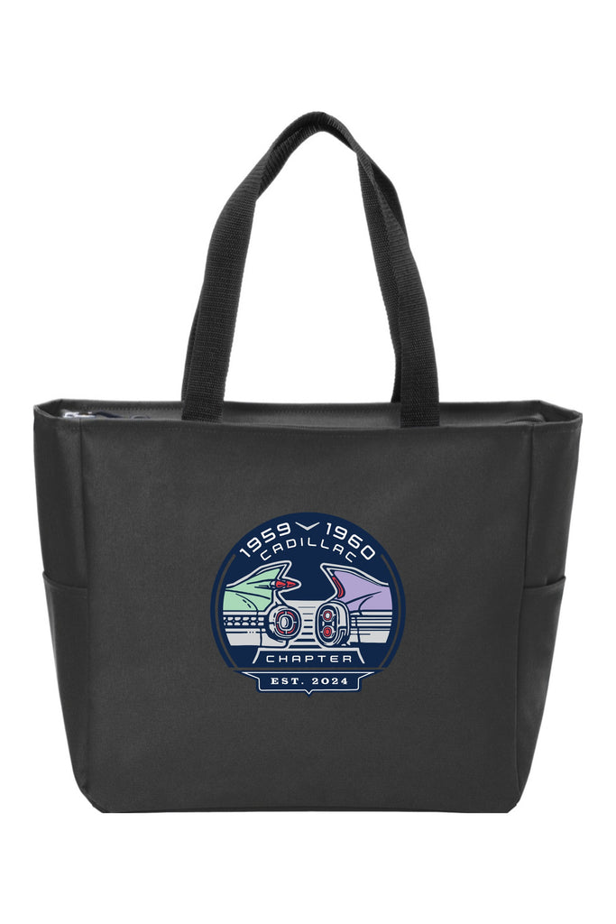 1959 & 1960 Cadillac Chapter Nylon Denier durable zippered tote (PRINTED LOGO)