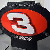 Austin Dillion #3 Oval 3D Premier Metal Diecast Display