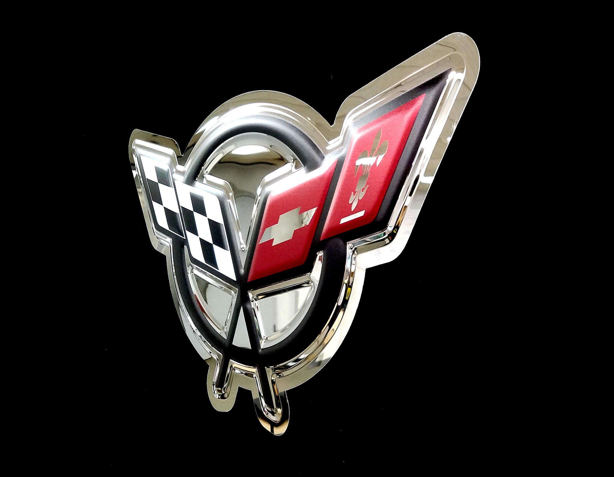 C8 Corvette 70th Anniversary Emblem Metal Sign, image size:2048x1591