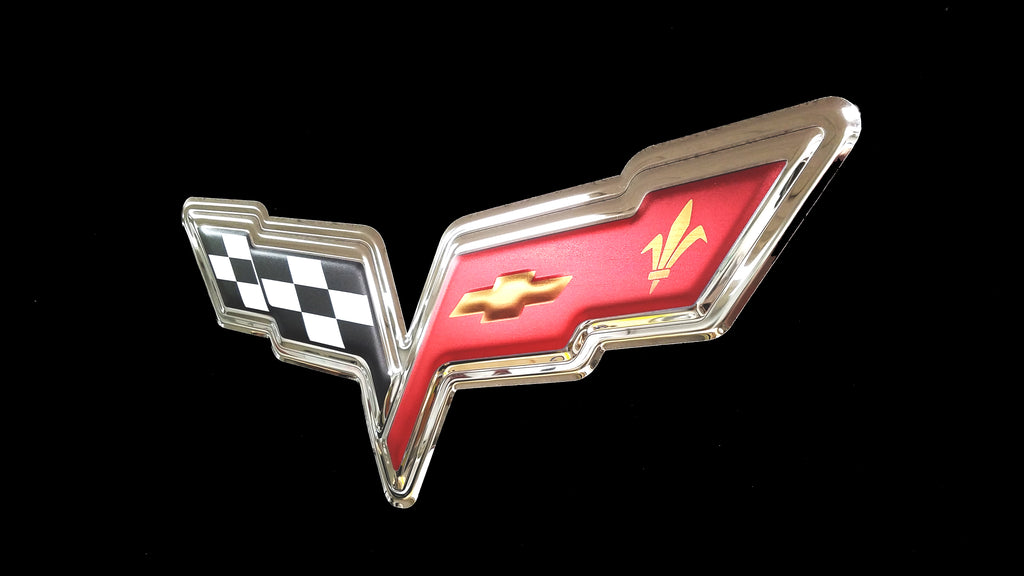 CHEVROLET CORVETTE C6 EMBOSSED CHROME GARAGE SIGN 22