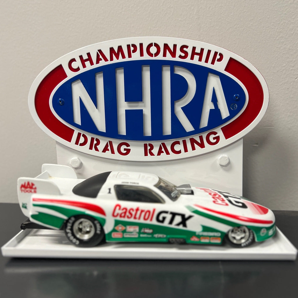 NHRA 1/24 Championship Sheet Metal Drag Racing Logo Diecast Display