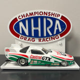 NHRA 1/24 Championship Sheet Metal Drag Racing Logo Diecast Display
