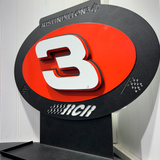 Austin Dillion #3 Oval 3D Premier Metal Diecast Display