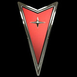 PONTIAC CREST EMBOSSED CHROME METAL GARAGE SIGN 30" (USA ORDERS ONLY)