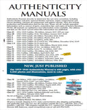 CADILLAC AND LASALLE AUTHENTICITY MANUALS