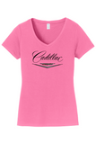 Cadillac 50's Ladies Short sleeve V-neck Gildan T-shirt