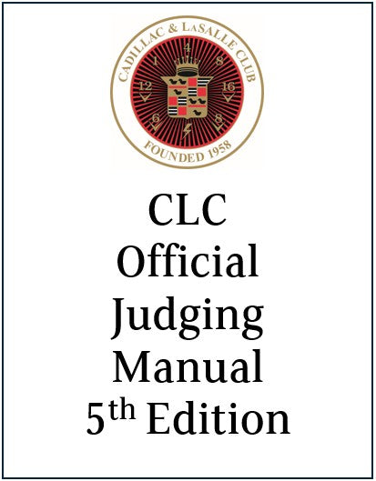 CLC Cadillac & LaSalle Club Official Judging Manual