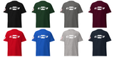 Chevrolet Corvair Advertising emblem T-shirt (WITH Corsa sleeve emblem)