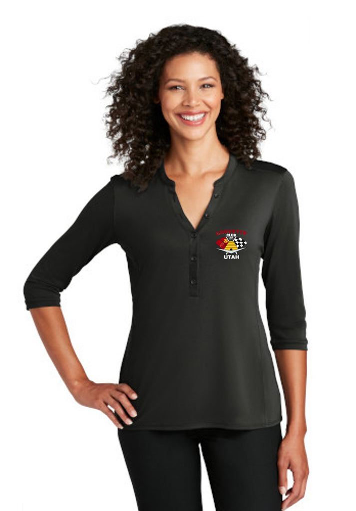 Corvette Club of Utah Ladies Henley Shirt