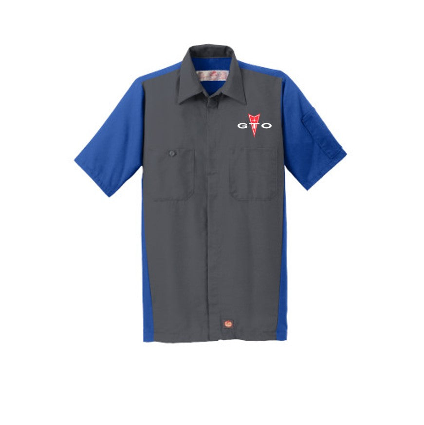 Pontiac GTO Red Kap Regular Fit Short Sleeve Two-Tone Mechanics