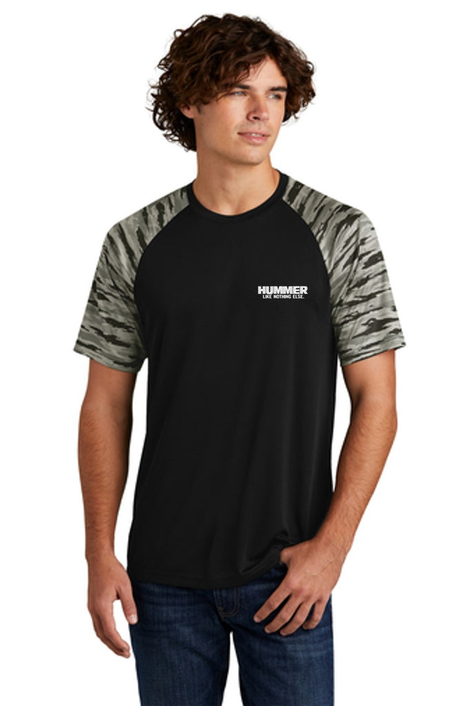 HUMMER Digital Camo Dri-wicking Performance Short-Sleeve T-Shirt (Embroidered)