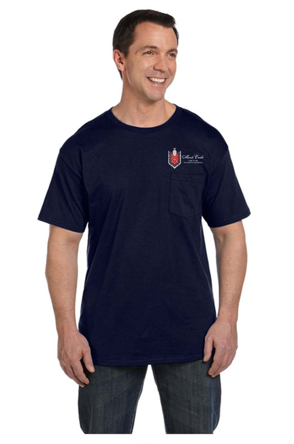 MONTE CARLO CLUB CREST LOGO POCKET Short Sleeve T-shirt (Embroidered)