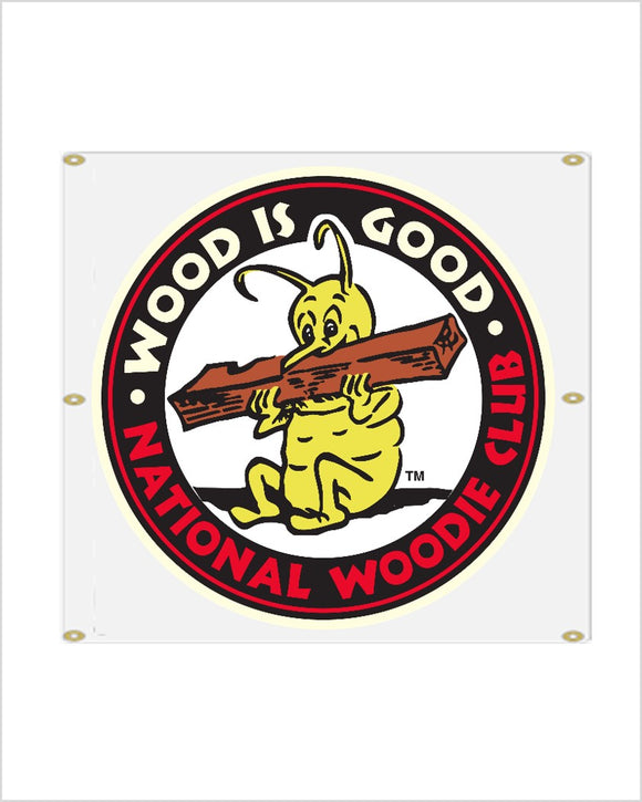 Woodie Club WOOD IS GOOD Vinyl Banner