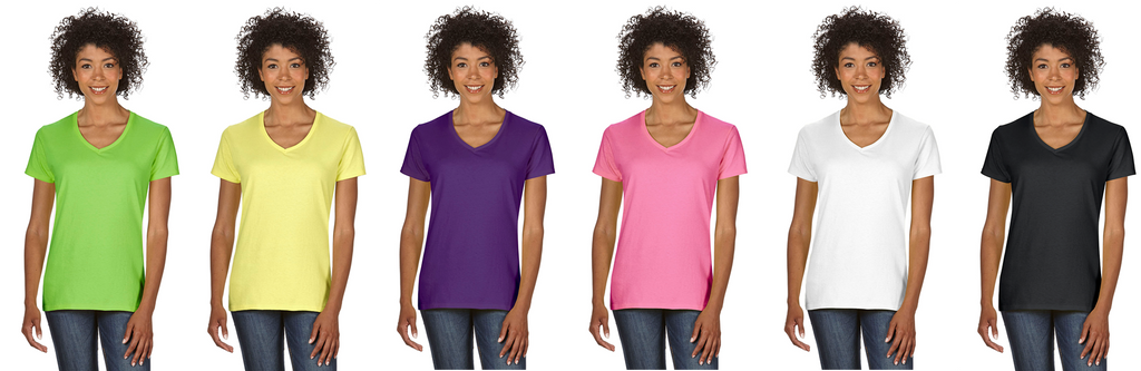 Pontiac Ladies Short sleeve V-neck Gildan T-shirt