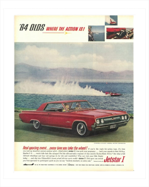1964 Oldsmobile Jetstar GM ad Banner or Metal sign