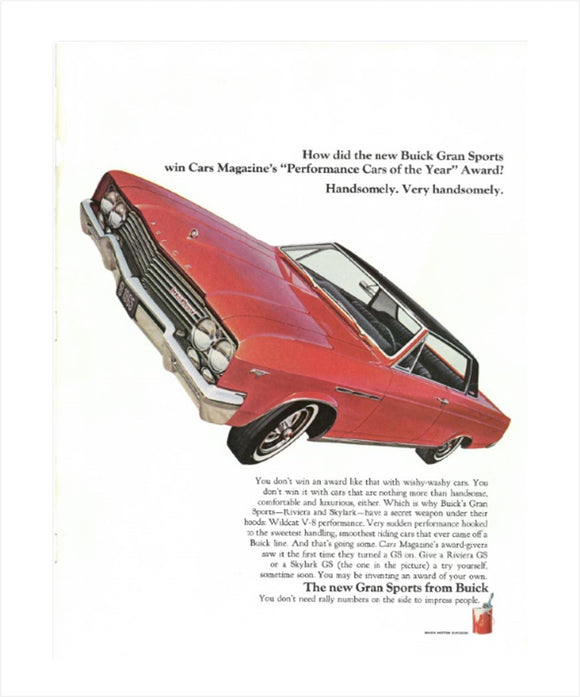1965 Buick Gran Sport GM ad Banner or Metal sign