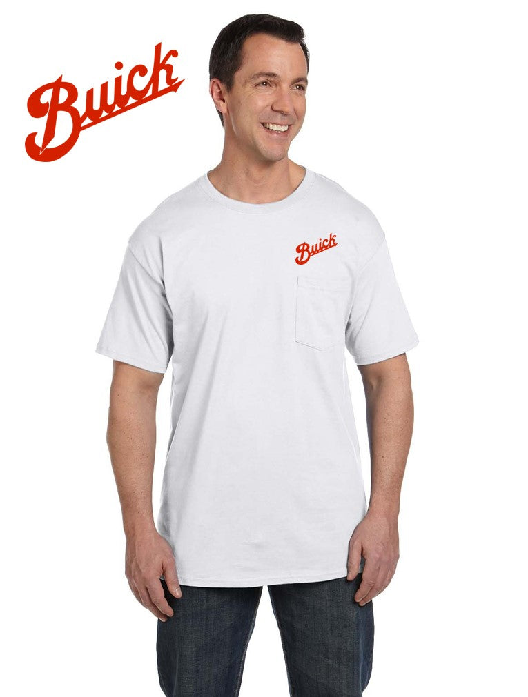 Buick 1913 Script Pocket T-shirt (embroidered logo on front)