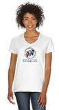 Buick Shield Ladies Short sleeve V-neck Gildan T-shirt