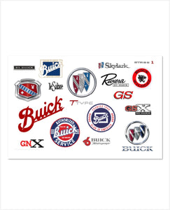 Buick Badges through the years Garage Banner