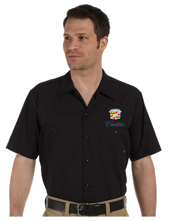 cadillac dress shirts Cadillac Long Sleeve Technician Shirt - Black - SY12CD