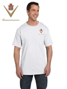 Cadillac 40's Pocket T-shirt (embroidered logo on front)