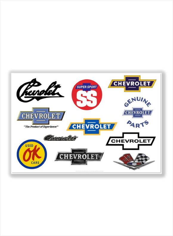 Chevrolet Through the Years Metal Sign 12 x 18