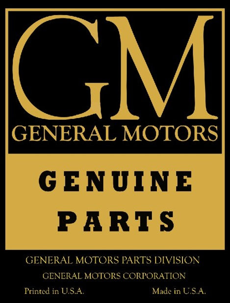 1936 to 1963 General Motors Parts emblem GM ad Banner or 1936 to 1963 General Motors Parts emblem GM ad Banner or