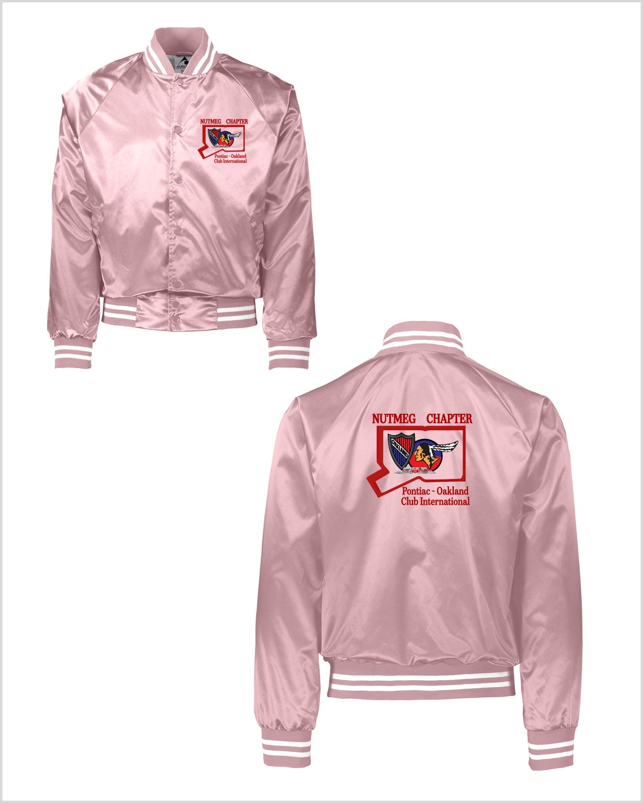 POCI NUTMEG SATIN JACKET (FULL EMBROIDERY ON BACK) – GMClubapparel.com