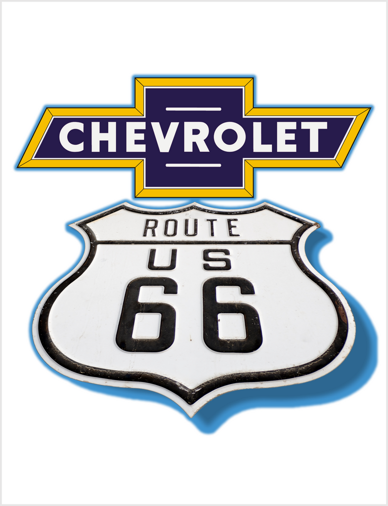 Chevrolet 1950's Bowtie ROUTE 66 T-shirt