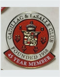 CADILLAC & LASALLE CLUB MEMBERSHIP ANNIVERSARY LAPEL PINS (1" wide)