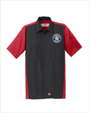Cadillac Service Red Kap Short Sleeve Two-Tone Mechanic Shirt