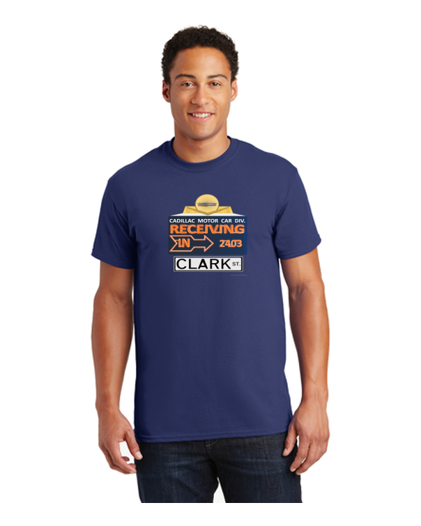 Cadillac Clark Street Receiving Sign T-Shirt – GMClubapparel.com