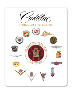 Cadillac Through the Years (CLC design) Metal Sign 12 x 18"