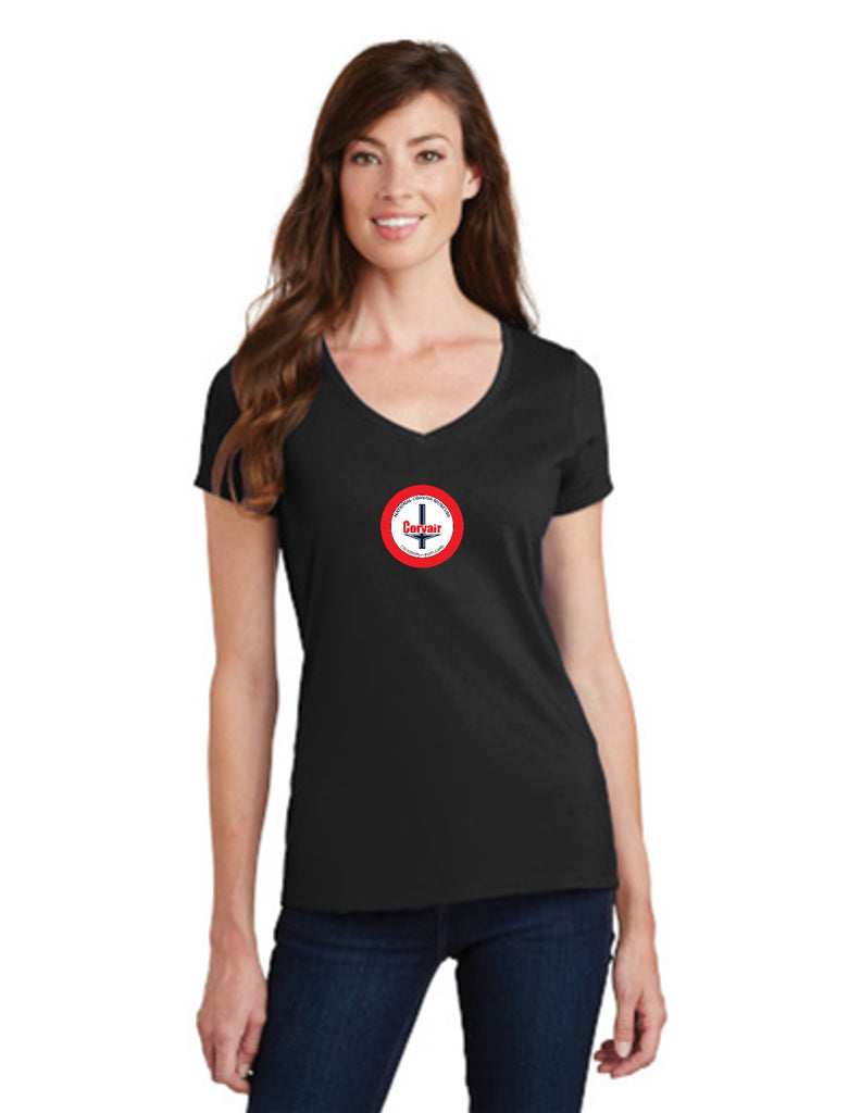 CORVAIR MUSEUM Ladies V-neck T-shirt