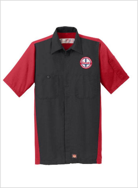 CORVAIR MUSEUM Short Sleeve Two-Tone Mechanic Shirt
