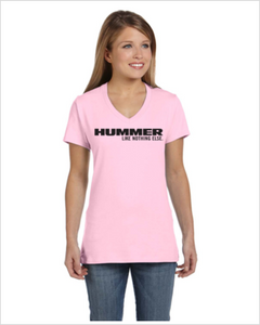 HUMMER "Like Nothing Else" Ladies V-neck T-Shirt Printed