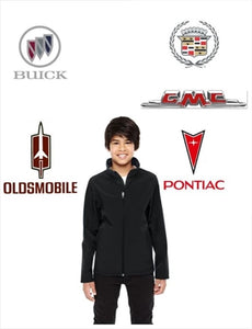 Kids soft shell jacket with GM badges