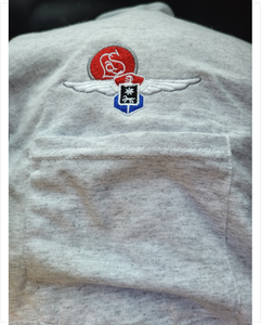 LaSalle Pocket T-Shirt (EMBROIDERED LOGO)- while supplies last