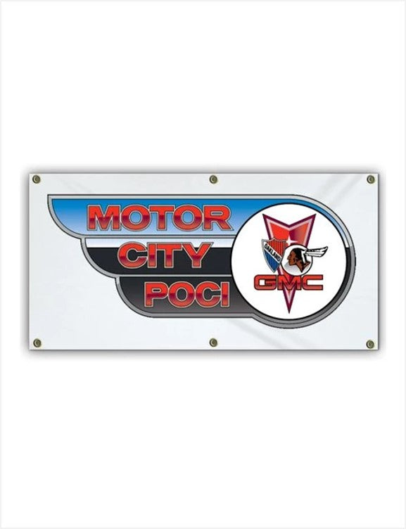 POCI Motor City Vinyl Garage Banner 5 x 2'
