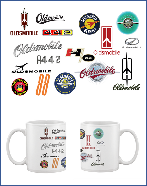 OCA Oldsmobile Through the years coffee mug