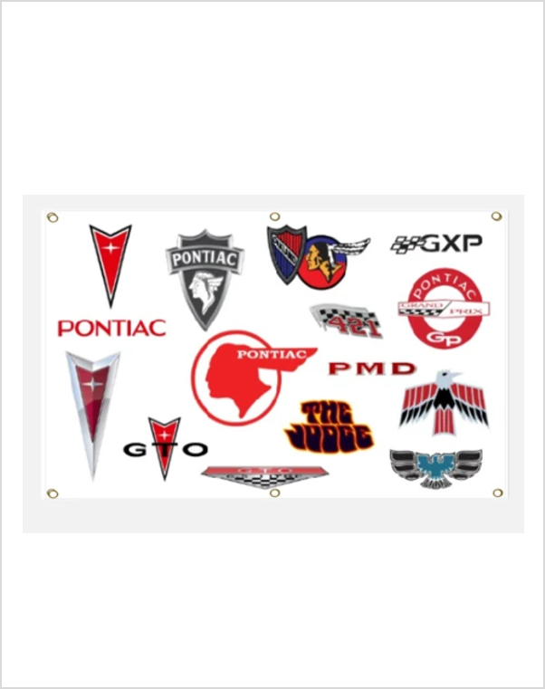 Pontiac Through the Years Garage Banner