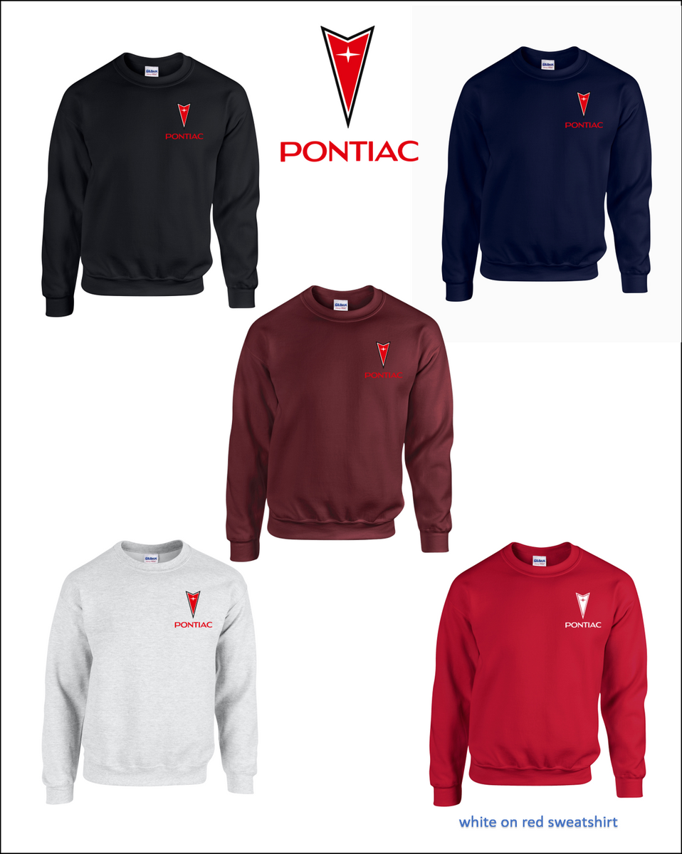 Pontiac Embroidered Sweatshirts – GMClubapparel.com