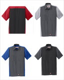 Cadillac Service Red Kap Short Sleeve Two-Tone Mechanic Shirt